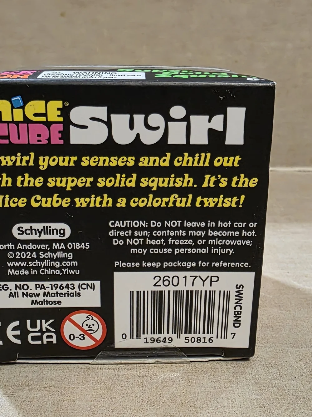 NeeDoh Nice Cube Swirl Super Solid Squish - Blue/Purple Swirl